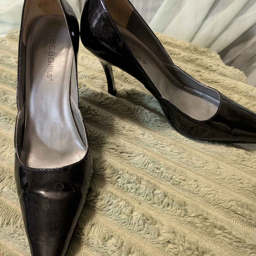 BCBGirls Shiny Black Heels